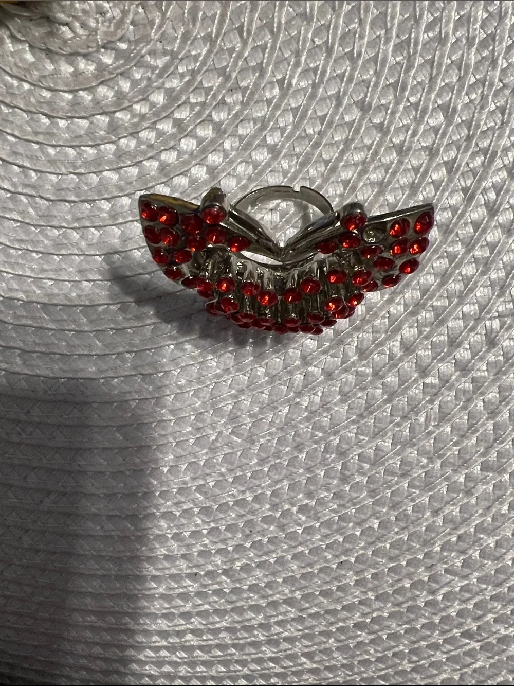 Red Crystal Butterfly Ring - Women Jewelry